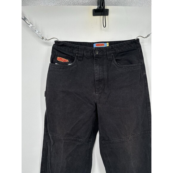 Vtg Y2K Empyre Double Knee‎ Loose Fit Baggy Black Jeans Pants Fits 30  Skater - Picture 4 of 12